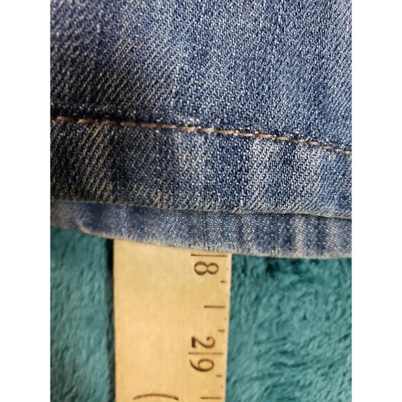 Albert Jeans Size 38x28 Mens Blue Stretch Pants Denim Stone Light Wash Straight - Picture 9 of 14